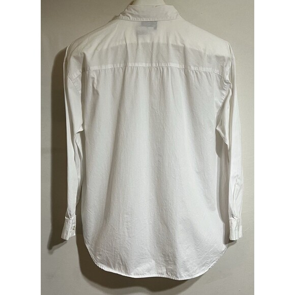 Lilly Pulitzer Womens White Long Sleeve Point Collar Button-Up Shirt Large F - Picture 3 of 7